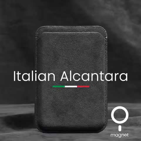 Super Magnet ALCANTARA Thicken Card Holder for iPhone 16 Pro Max 15 14 13 Artificial Leather Superca