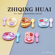 Independent blind bag mini cartoon anime figure lunch set pretend play toy food food play ornaments 