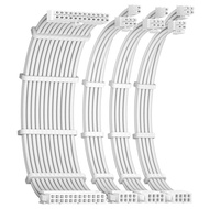 16AWG PSU Cable Extension, Soft Braided Cable Extension PC, 1x24Pin ATX / 1x8Pin(4+4) EPS / 2x8Pin(6