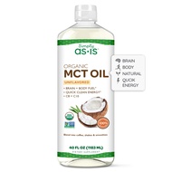 Simply as-is | Organic MCT Oil C8 & C10 Unflavored 100% from Non-GMO Coconuts Perfect for Morning Co
