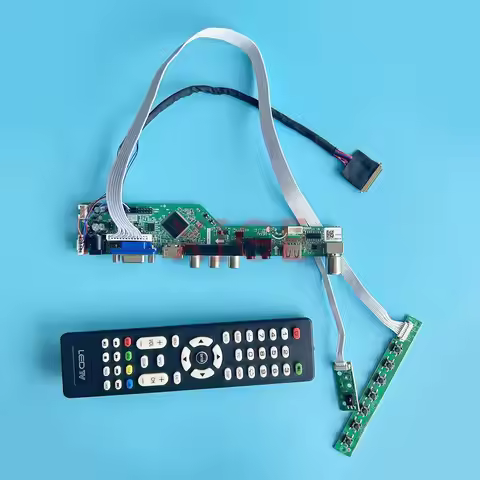 LCD Driver Board Fit LP156WH2-TLA1/B1/C1/D1/E1/F1/Q1 USB+AV+HDMI+VGA Laptop Matrix 1366*768 Kit DIY 