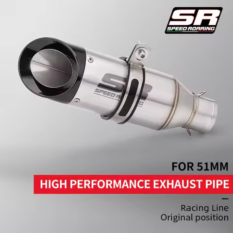 51mm Universal Motorcycle Exhaust SR Muffler Pipe DB Killer GP-Project For R6 R15 R1 R3 MT07 Tmax155