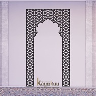 ART D25Z Kreasikayukuu Walldecor Mihrab Prayer Room Wall Decoration Material Cutting Plywood 3mm