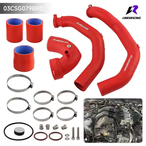 2.25" Intercooler Upgrade Charge Boost Pipe Kit For BMW 2014+ M3 M4 F80 F82 F83 S55 Engine 3.0L Twin