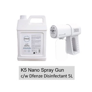 K5 Nano Spray Gun with 5L HOCL Disinfectant