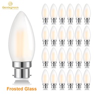 C35 7W B22 Bayonet Cap Led Light Bulbs No Flash 840LM Frosted White Glass Vintage Candle Replace 80W