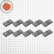 Combo of 10 dark gray 1x2 flat centering bricks