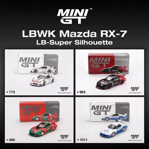 MINIGT 1:64 Mazda LBWK RX7 FD3S LB Super Silhouette Diecast Diorama Model Collection Toys 773 990 96