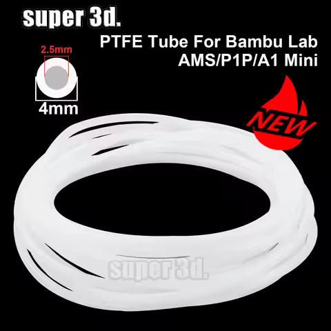 Bambu Lab Ptfe Tube P1P AMS A1 mini 3D Printer PTFE Tube Teflonto Pipe 10/50m Bowden Extruder 1.75mm