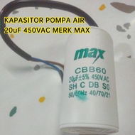MAX ROUND CAPACITOR WATER PUMP 20UF 450VAC 20 UF 450 VOLT