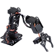 Mechanical Arm, 6DOF Robot Arm, Full Metal Programmable Robot Mechanical Arm Clamp Claw Kit, Desktop