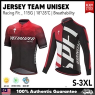 Quick-Dry Cycling Jersey Baju Team Basikal Lelaki / Perempuan Dry-Fit Anti Peluh Baju Basikal Baju C