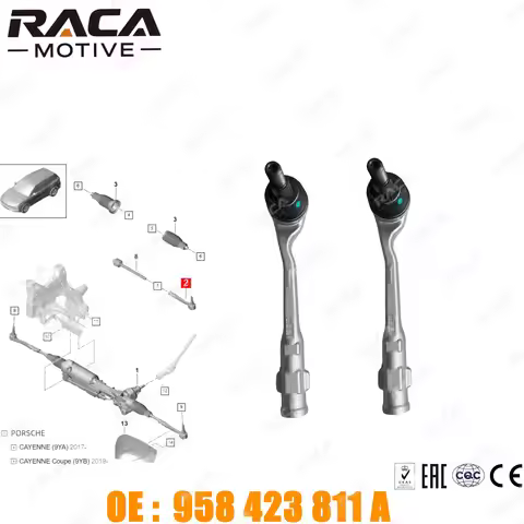 Front Axle Steering Tie Rod Ball Joint Suitable for Porsche Cayenne (9Ya) from 2017 Onwards, Cayenne