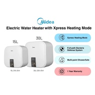 Midea 15L/30L Storage Electric Water Heater with Xpress Heating Mode (D15-25VI/D30-25VI)