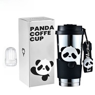 Cốc Cà Phê Bằng Thép Không Gỉ Có Lót Bằng Gốm Sứ Yanis3 Hoạt Hình Gấu Trúc Mùa Hè Cho Nam Và Nữ Cốc