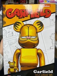 Garfield bearbrick chrome 400/100