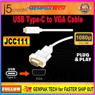 J5CREATE USB Type-C to VGA Cable 1.8M(JCC111)