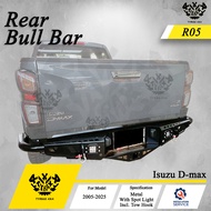 Isuzu Dmax 2005-2025 Rear Bull Bar Besi Rear Bumper R05 Dmax Bull Bar Belakang Besi Bumper Belakang 
