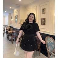 Beo Design bigsize Women - Big floral shirt + big size women's stone skirt 50kg to 100kg