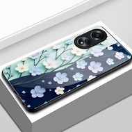 Case For OPPO A58 4G A78 4G A78 5G A58X 5G A1X A2X 5G Phone Flower Glass Shell Shockproof Casing