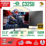 TITAN ARMY 32” UHD 4K R1500 Curved 60Hz Monitor (C32SU | 32C1UF)