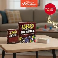 UNO Show No Mercy Card Game for Kids and Adults, Family Night Fun, 2-10 Players, Strategy & Skill Bu
