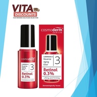 Cosmoderm 3 Retinol 0.3% Luminous A Reverse Aging Elixir (15ml) [Exp 11/2027]