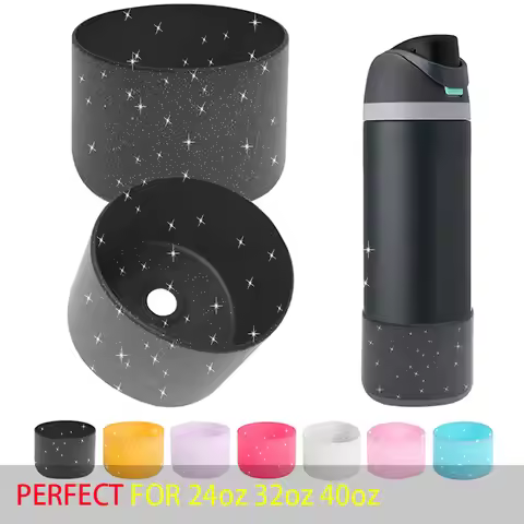 Silicone Water Bottle Boot Anti-Slip Protective Sleeve Bottom Protector For Owala 24oz 32oz 40oz Que