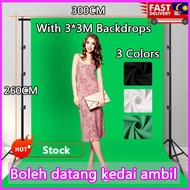 Backdrop Stand 2MX3M Adjustable Photography Muslin Background Support System Stand for Photographic 