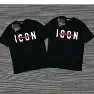 Red middle ICON DSQ t-shirt short sleeve, Korean style dsq icon t-shirt