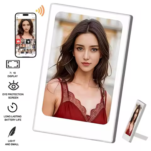 DIY Magnetic E-Ink Screen Photo Frame with 4-inch HD Color Screen Wall-Mounted Electronic Photo Albu