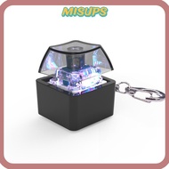 MISUPS Fidget Keychain, Mechanical Switch Fingertip Clicks Finger Keyboard Caps,  Finger Keyboard Ca