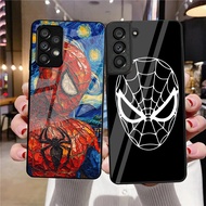 Marvel SpiderMan 02 Tempered Glass Phone Case For Samsung Galaxy A10 A14 A16 A25 A35 A22 4G A32 A33 