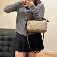 LOEWE puzzle沙色金扣 中號拼圖手提斜背包 29*14*19.5 98新配件塵袋