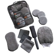 L6F9 Piece Set Car Wash Cleaning Tool Set Car Cleaning Gloves Beauty Towel Rag Waxing Sponge Wheel B