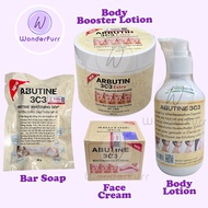 Abutine3C3/Arbutin 3C3 Whitening Booster 300ml/Lotion/Face 20g/Soap 80g AUTHENTIC
