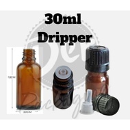 30ml Amber Glass Bottle Essential Oil Bottle Dripper