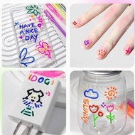 Stereoscopic Jelly Pen - 1.0mm Bullet Tip for 3D Art Drawing, Multi-Sided Use on Ceramic / Glass / P