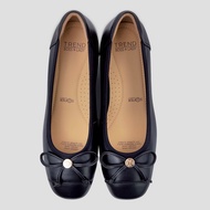 TREND รองเท้าหนังแท้/รองเท้าทำงาน ส้น 3.5 CM. รุ่น POSY สี BLACK l รองเท้าคัทชูผู้หญิง