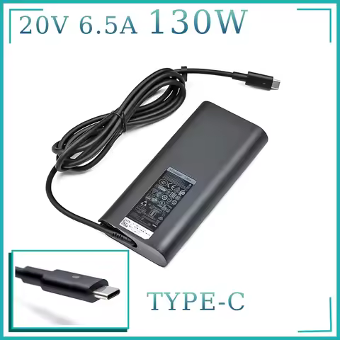130W USB-C Type C 20V 6.5A Laptop Adapter For Dell XPS 15 9570 9575 DA130PM170 HA130PM170 HA130PM130