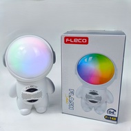 Speaker Bluetooth Portable LED Light Reachargable Spaceman Flash RGB Fleco F-148 5Watt 1200mAh