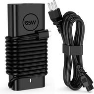 Pengecas Laptop USB C 65W untuk Dell Latitude 5420 5520 7420 5400 5300, Chromebook 3100 3110 3400, X