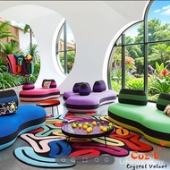 Cartoon Color Crystal Velvet Carpet Living Room Full of Coffee Table Mat Bedroom Bed Blanket Househo