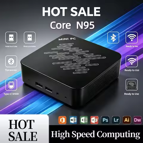 New 2026 Intel N95 Mini Host 16GB RAM 1TB M.2 NVMe SSD 4C4T 3.4GHz 3x 4K Display WiFi6 Efficient Coo