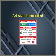 ☃ ✸ ◫ PAYBILLS, PAYMAYA, GCASH, E-LOADING TARPAULIN SIGNAGE