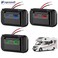【OMALL】 Car Bus Charger Socket Adapter QC3.0 Quick Charge PD Type C Dual USB Ports 12V/24V USB Power