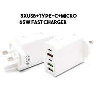 Malaysia / UK Plug - 5V 1A / 2A / 3A USB POWER ADAPTER FOR CCTV / DAILY USE Type C USB Adapter & Cha