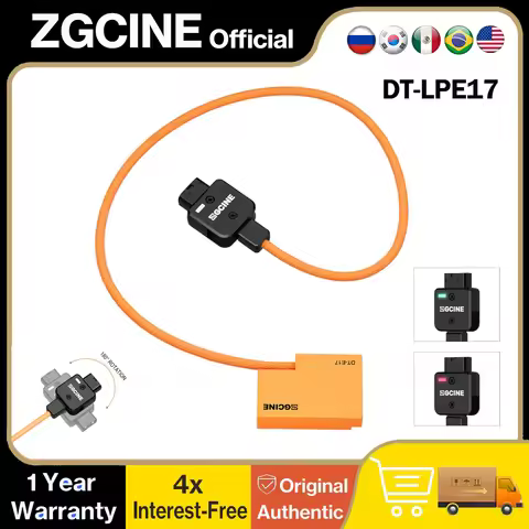 ZGCINE D-Tap to LP-E17 Dummy Battery Cable for Canon R50 R10 R8 RP R100 200DII 850D 800D 77D M6II M6