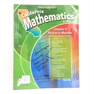 California Mathematics Grade 7 Chapter 4 Resource Masters Book (Paperback)