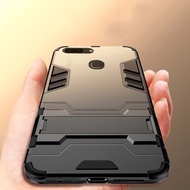 Oppo R9S R11 R11S Plus R15 R17 Pro A15 A54 A5S A12 A31 A53 Luxury Shockproof Armor Hybrid Rugged Invisible Holder Stand Hard Case Cover